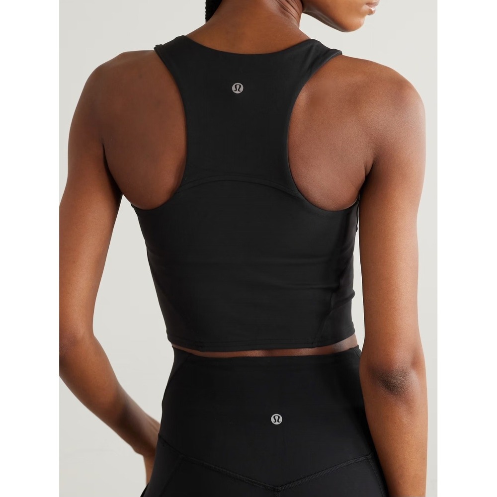 Lululemon Wunder Train Everlux Racerback Tank Top Built-In Bra Black Size 14